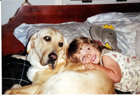 Bogey and Kayla on the bed